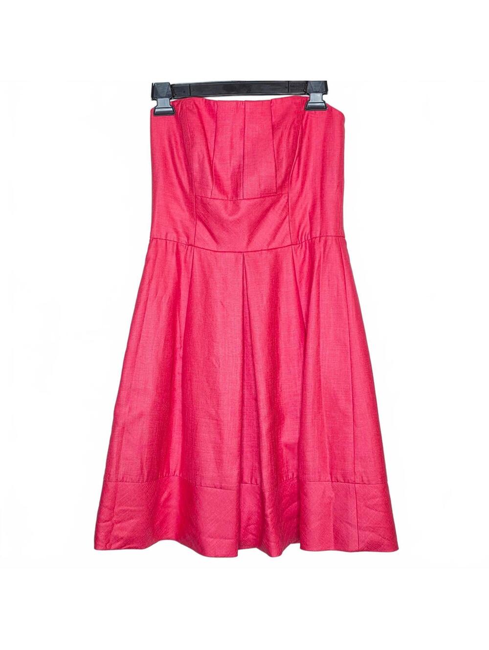 Trina Turk Salmon Strapless Pleated Cocktail Dress Size S